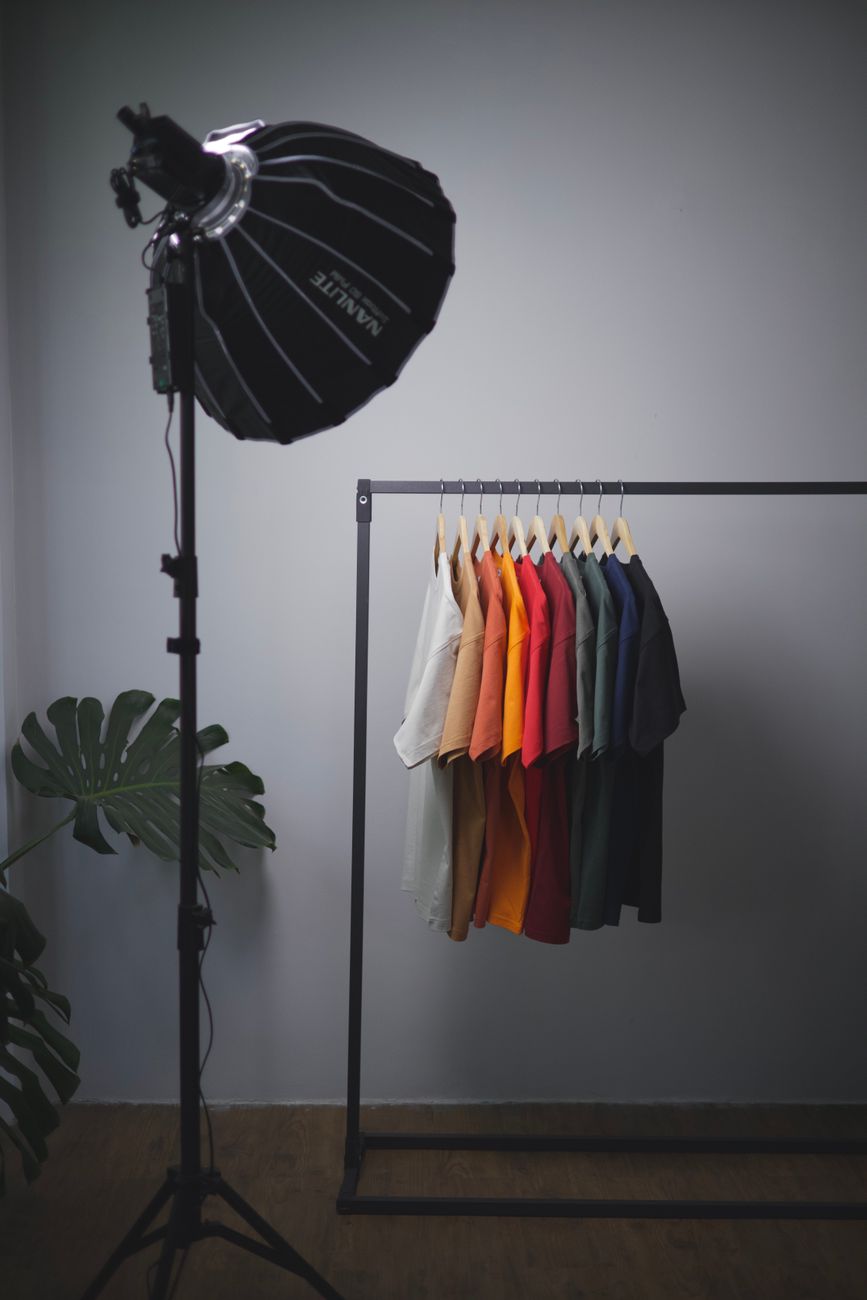 clothes in a room